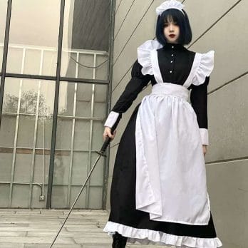 Maid Outfit Herren lang Cosplay Maid Dress 6